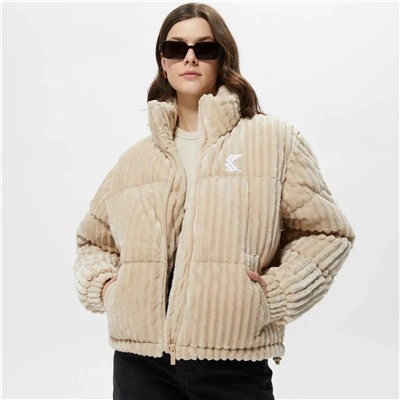Женская теплая мягкая укороченная плюшевая куртка  Kar*l Kan*i