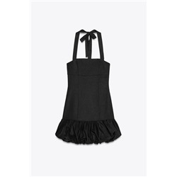 VESTIDO MINI BAJO ABULLONADO