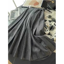 Дизайнерская женская юбка-миди А-силуэта из смесовой шерсти на подкладке  SELFWH*O