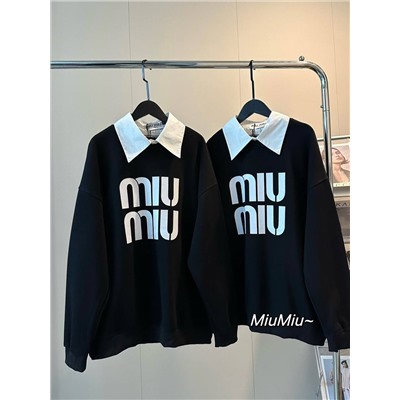 Женский свитшот с рубашечным воротником 2в1   МИУ МИ*У