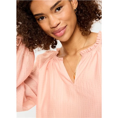 Long-Sleeve Swing Mini Dress