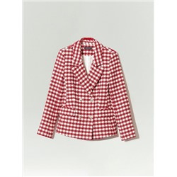 Жакет приталенного кроя из твида, ML743/comba