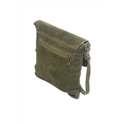 Bandolera de nobuk Verde y dorado