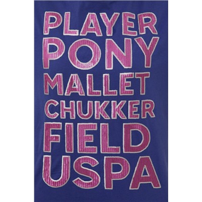 Kadın Mavi Bisiklet Yaka Tişört