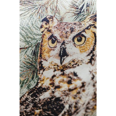 Наволочка 50х50 Филин с зеленой веткой