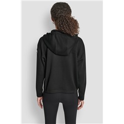 SWEATER FLEECE FULL ZIP HOODIE WITH BUNGEES