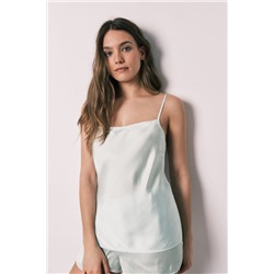 Pijama corto satén verde