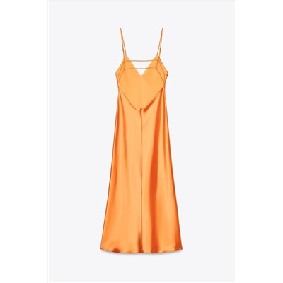 SATIN MIDI DRESS