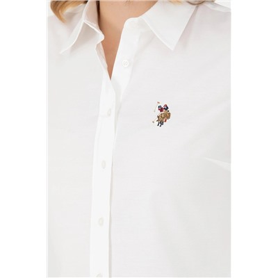 Kadın Beyaz Uzun Kollu Basic Gömlek