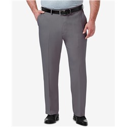 Haggar Men's Big & Tall Premium Comfort Stretch Classic-Fit Solid Flat Front Dress Pants