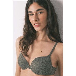 Sujetador clásico BEAUTIFUL relleno encaje kaki