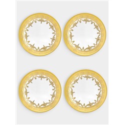 Тарелка для хлеба, 14,5 см, 4 шт, стекло, золотистая, Versailles