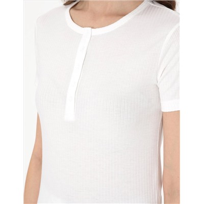 Beyaz Kısakollu Pijama Takımı