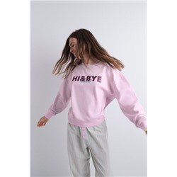 Sudadera felpa lisa rosa