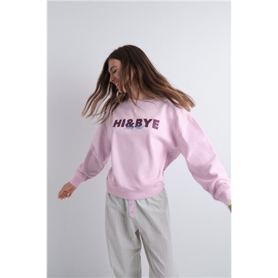 Sudadera felpa lisa rosa