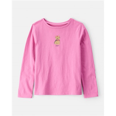 Girls Paris Long-Sleeve Graphic Tee - Ivory