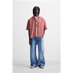 EMBROIDERED TEXTURED OVERSHIRT