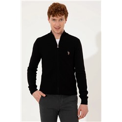 Erkek Siyah Basic Triko Hırka