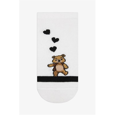 Penti 3 Çift Pamuklu Teddy Bear Ayı Desenli Patik Çorap