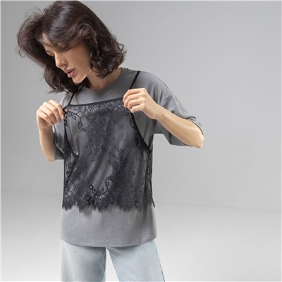 Футболка со съемным топом, Модный тандем (2 в 1)