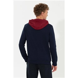 Erkek Lacivert Kapüşonlu Sweatshirt