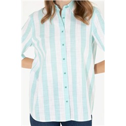 Kadın Mint Uzun Kollu Gömlek