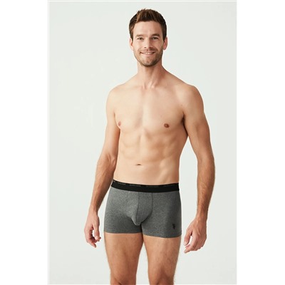 U.S. Polo Assn. Erkek Antrasit Melanj - Siyah - Gri Melanj 3 Lü Boxer