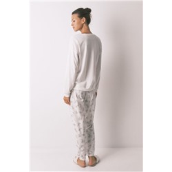 Pijama largo 100% algodón blanco Piolín