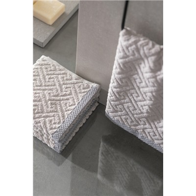 Sault 4'lü %100 Pamuk El Havlusu - Gri - 30x45 cm