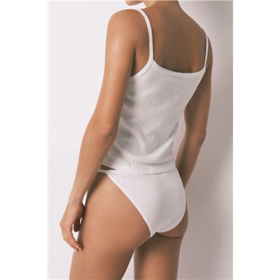 Pack 3 bragas clásicas algodón desagujado lazo