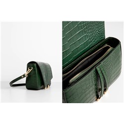 Bandolera de piel Aela Verde