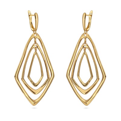 Серьги Румба (покрытие золото), Есть комплект