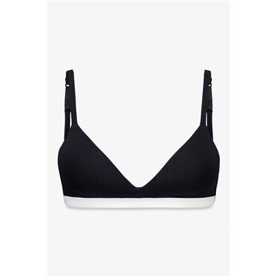 Sujetador triangular relleno fijo negro