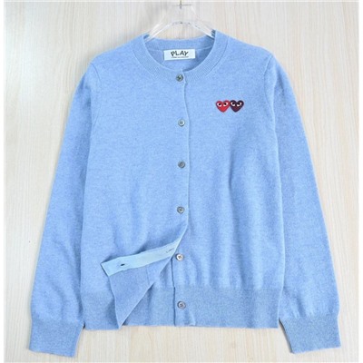 Лёгкий шерстяной кардиган с вышитым сердцем