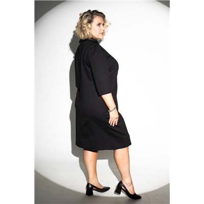 Платье с пайеточным воротом