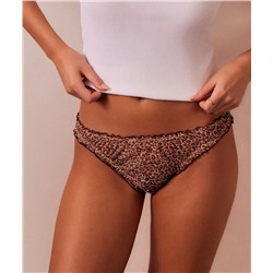 Tanga de tul leopardo