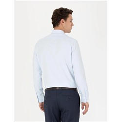 Açık Mavi Regular Fit Uzun Kollu Basic Gömlek