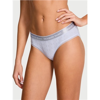 Logo Heart Pointelle Hiphugger Panty