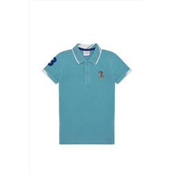 Erkek Çocuk Turkuaz Polo Yaka Tişört