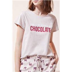 Розовая футболка «Фокус»