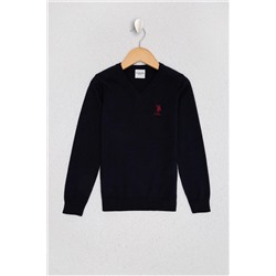 Erkek Çocuk Lacivert V - Yaka Triko Kazak