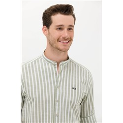 Erkek Haki Uzun Kollu Gömlek