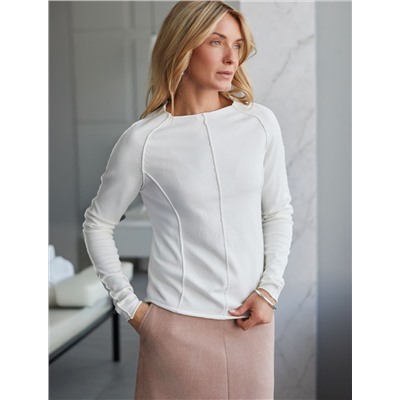 Джемпер тонкой вязки из хлопка с нейлоном