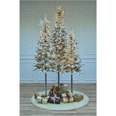 Ель искусственная заснеженная с лампочками Королева Тянь Шаня 1,8 м