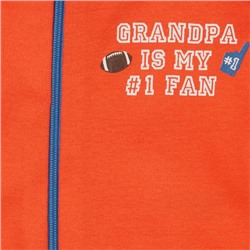Baby And Toddler Boys Long Sleeve 'Grandpa Is My 1 Fan' And Sports Print Stretchie 2-Pack