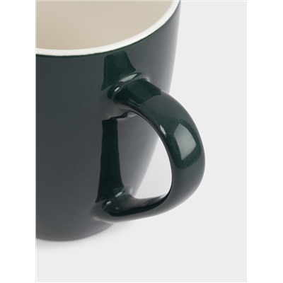 Кружка, 380 мл, 2 шт, фарфор N, зеленая/бордовая, Елка/Щелкунчик, New year