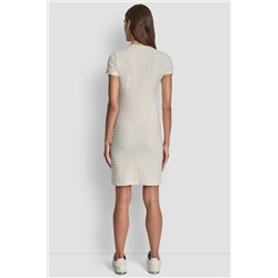 LOGO JACQUARD CREW NECK DRESS