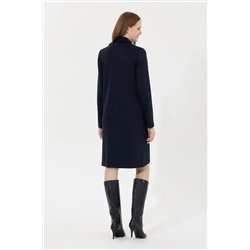 Kadın Lacivert Polo Yaka Örme Elbise