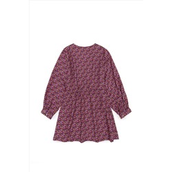 Kız Çocuk Lacivert Dokuma Elbise