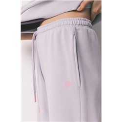 Pantalón largo flare felpa lila